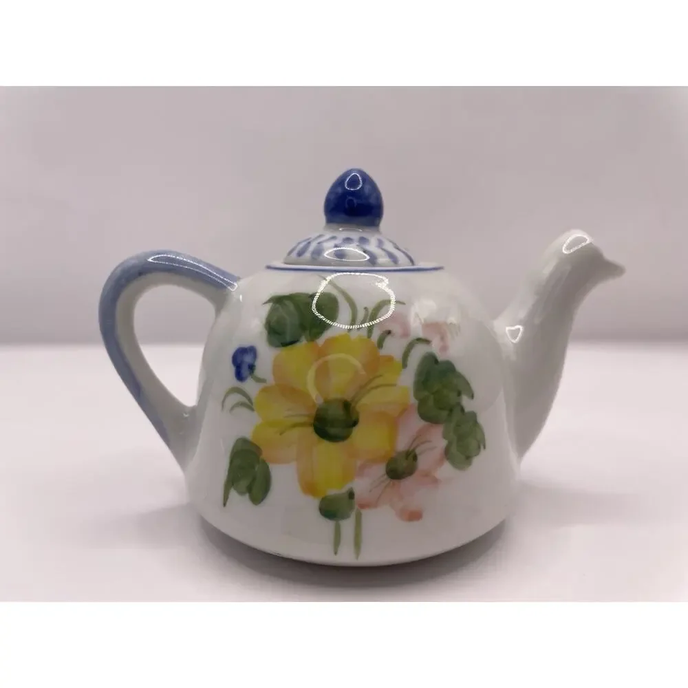 Miniature Hand painted Teapot Andrea By Sadek